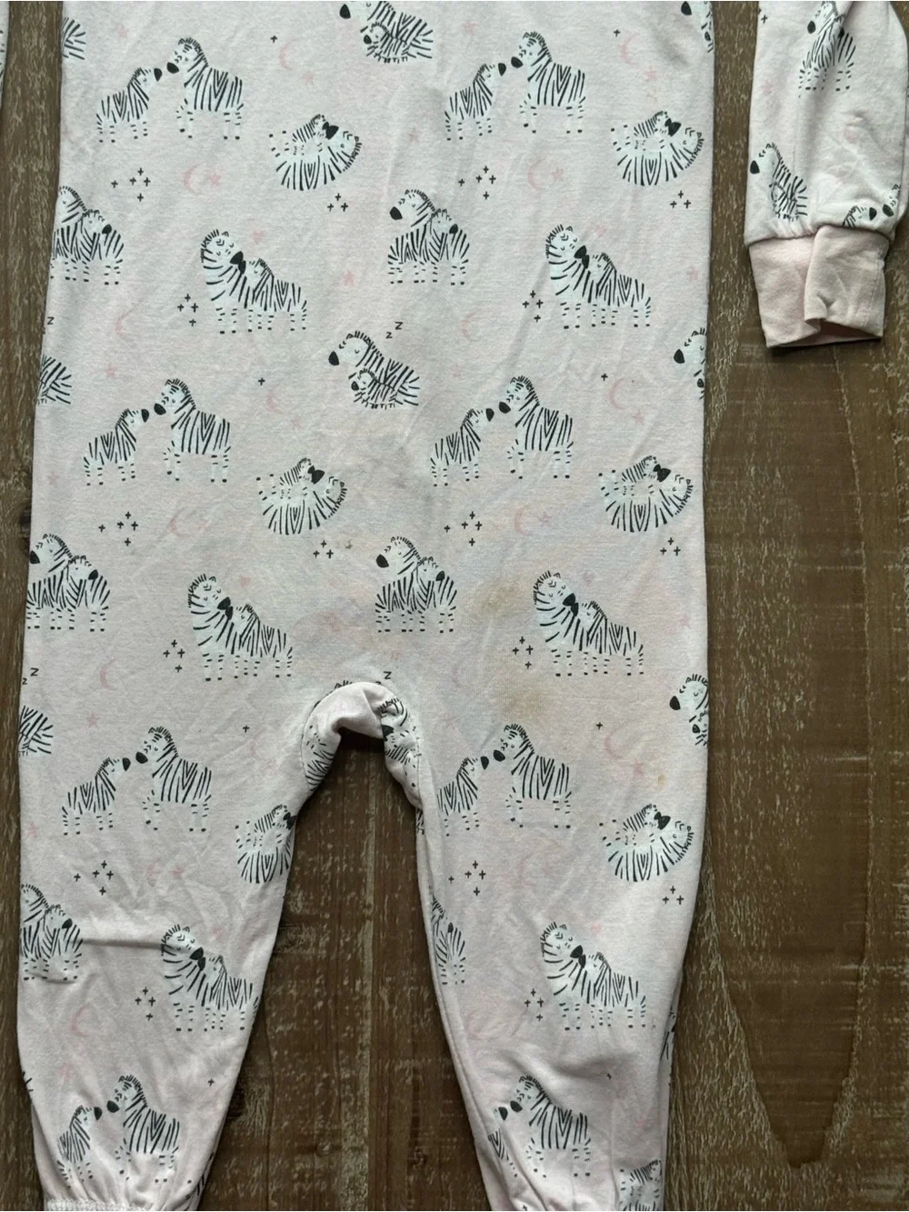 +Magnetic Me Pink Zebra Print Footed One-Piece 9-12M Baby Girl Modal
